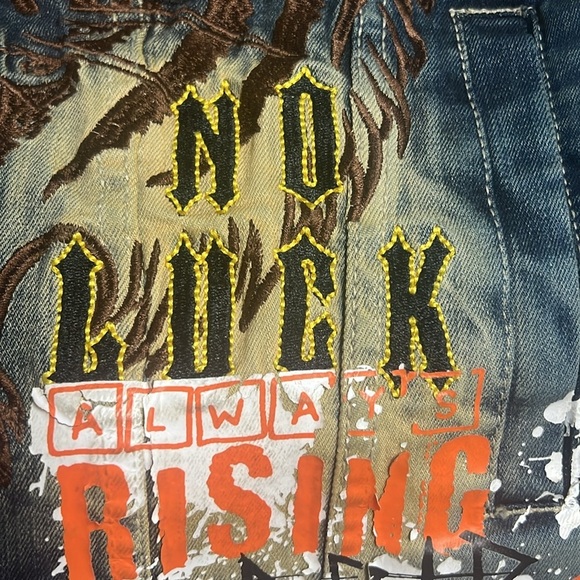 Copper Rivet “Wild Free” Sequin Tiger Denim Jacket - Picture 14 of 16